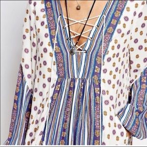 Free People Dresses - Free People White Printed Tunic Dress Free People Dresses - Free People White Printed Tunic Dress